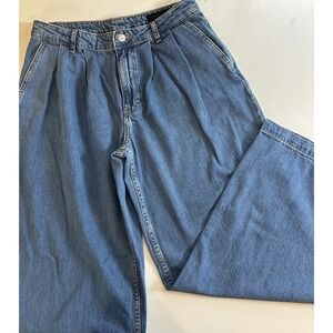 Zara Mid Rise Wide Leg Women's Jeans Mid-Blue Size 28/6